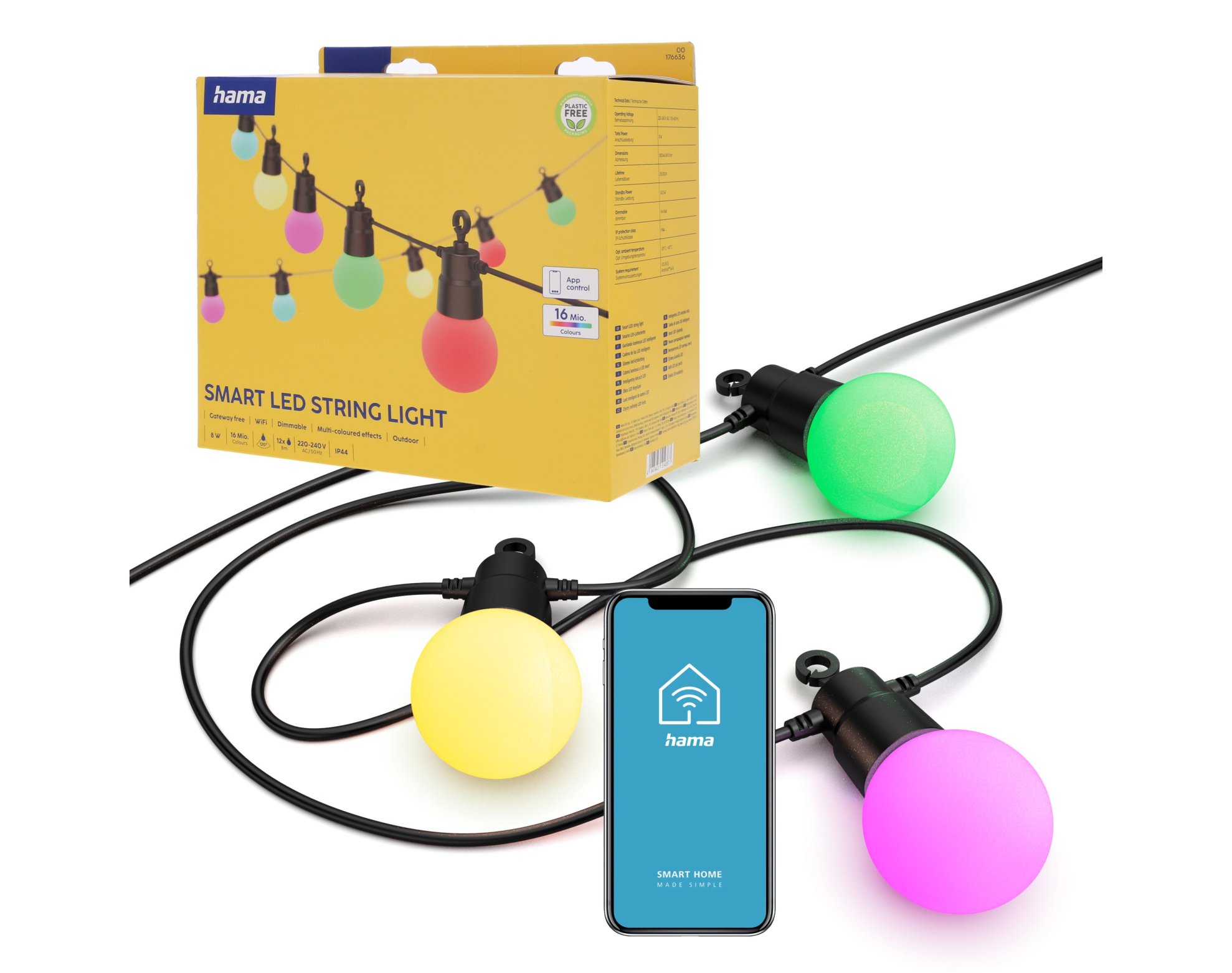 Girlanda LED Hama 8 m RGB WiFi IP44