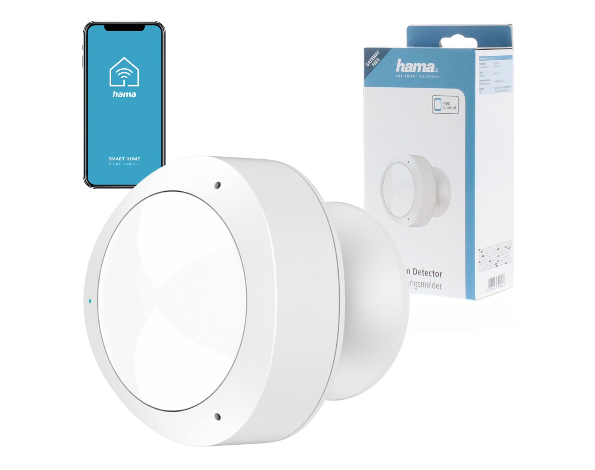 Hama Czujnik ruchu smart WiFi wykrywanie ruchu na podczerwień aplikacja