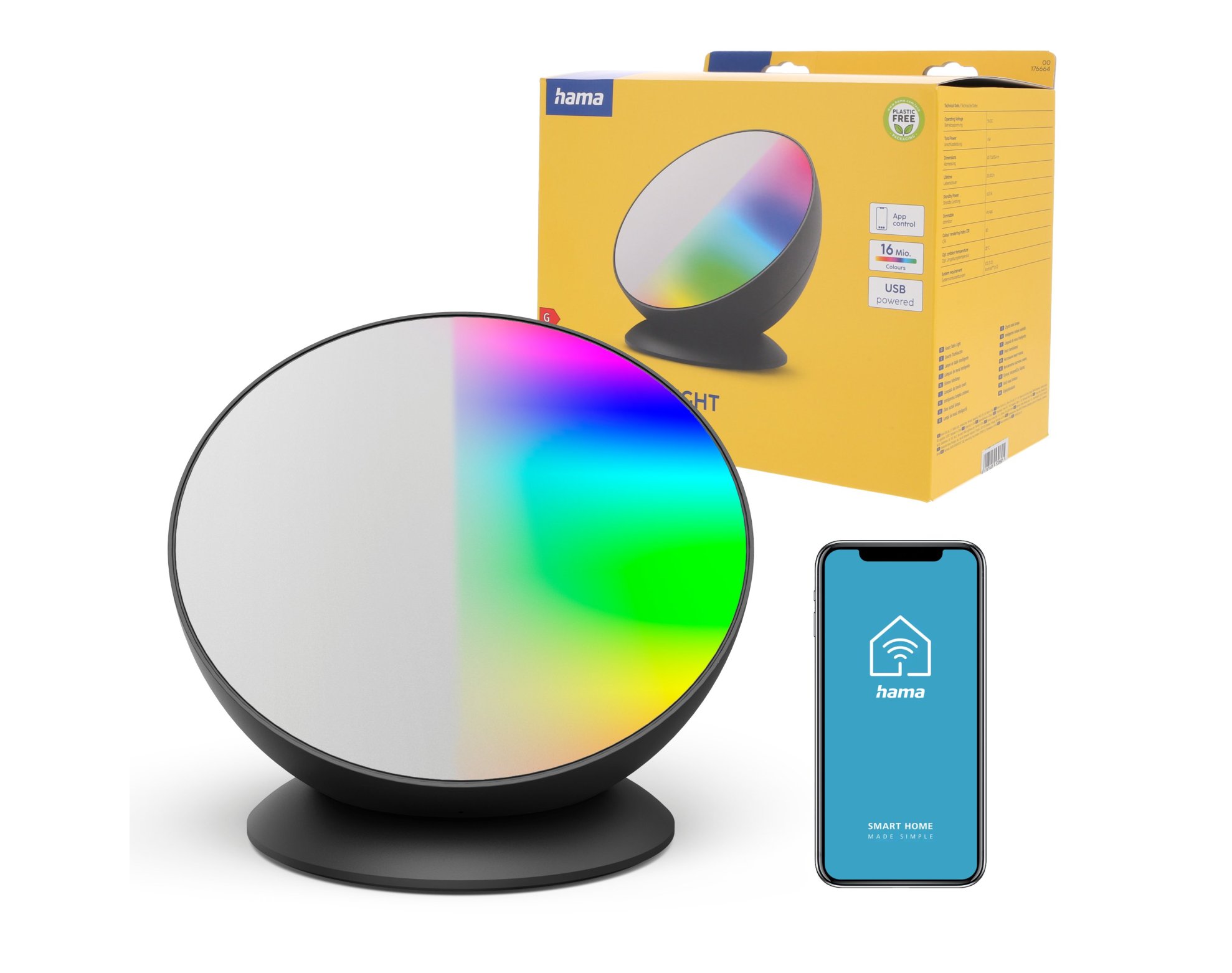 Hama inteligentna LAMPA STOŁOWA LED WIFI RGB Smart Home Regulacja Aplikacja