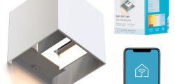 Hama Kinkiet WiFi, kwadratowy 10 cm, IP 44, biały