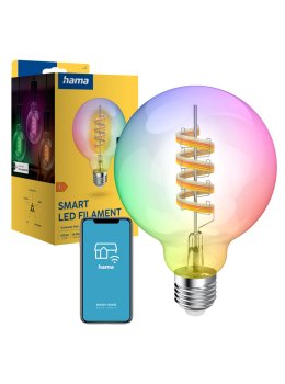 Inteligentna żarówka LED Filamentowa GLOBE E27 RGBW Hama WiFi Smart Matter