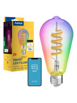 Inteligentna Żarówka LED Filamentowa RETRO E27 RGBW Hama WiFi Smart Matter