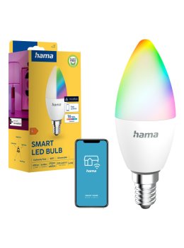 Inteligentna Żarówka Smart Home LED E14 RGBW Hama WiFi Smart Matter 4,9W