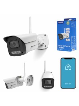 Zewnętrzna kamera Hama Wi-Fi do monitoringu Full HD nagrywanie i tryb nocny