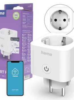 Hama SMART inteligentne Gniazdko WiFi Matter 3680 TUYA Pomiar Zużycia Prądu