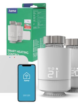 Hama zestaw 2X głowica termostatyczna WIFI SMART + przekaźnik mostek bramka