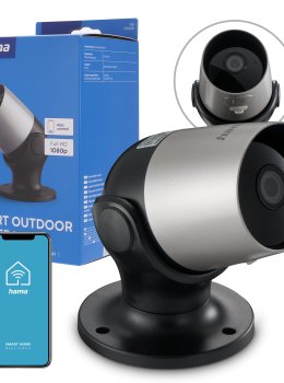 Kamera zewnętrzna WiFi Hama z czujnikiem ruchu i noktowizorem Full HD 1080p