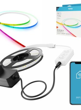 Taśma LED WiFi smart Hama z zasilaczem 5 m, kolory RGB, regulowana aplikacją